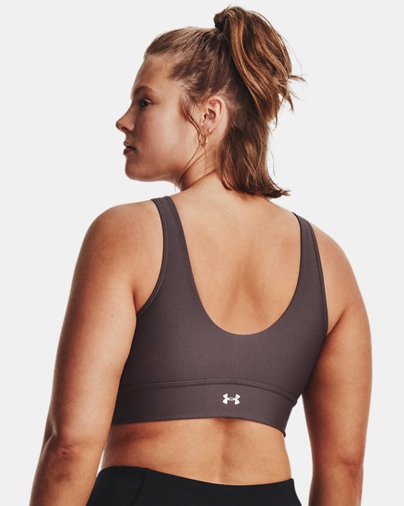 Women's UA Infinity Mid Pintuck Sports Bra in Gray image number 7